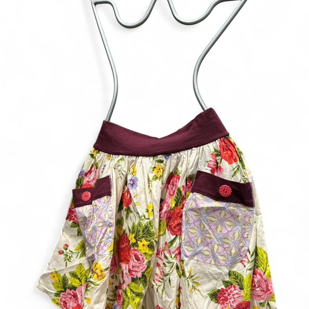 Vintage Matilda Jane skirt with front pockets size L (L7) 12" flat waist X 18" L
